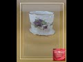 Antique Royal Bayreuth of Germany Porcelain Toothpick Holder Hand Painted Violets Pattern Fine Ba...