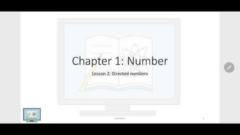 IGCSE Mathematics - Chapter 1: Number - Lesson 2: Directed numbers