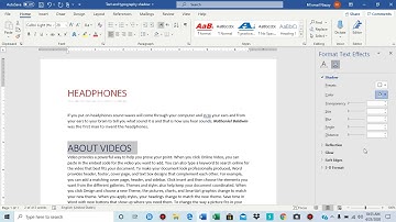 How to add a shadow to your text in word