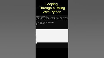 How to Loop Through a string with python |  ASRM Programming