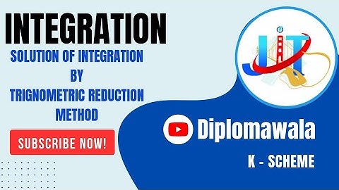 Integration By Trigonometric Reduction #msbte #applied_maths #diploma #integration #polytechnic
