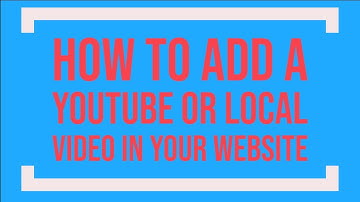 How to Add Youtube Video Or  Local Video To Your Website - Html For Beginners - Coding Area