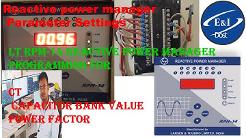 Reactive Power Manager | RPM 14 reactive power manager | L&T RPM 14 | L&T RPM 8 | RPM 14 Programming
