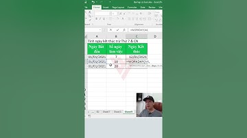 Tính ngày kết thúc trừ thứ 7 và CN trong Excel