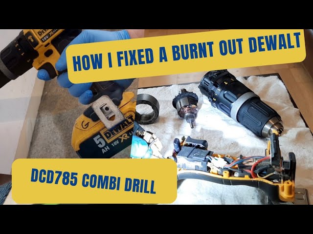 How Replace Armature and Brushes in a DCD785 Dewalt drill -