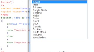 Populating dropdown box from array and foreach loop in PHP