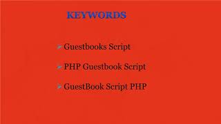 PHP Guestbook Script -GuestBook Script PHP