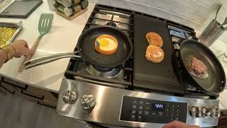 pov bacon, egg, & cheese breakfast burger