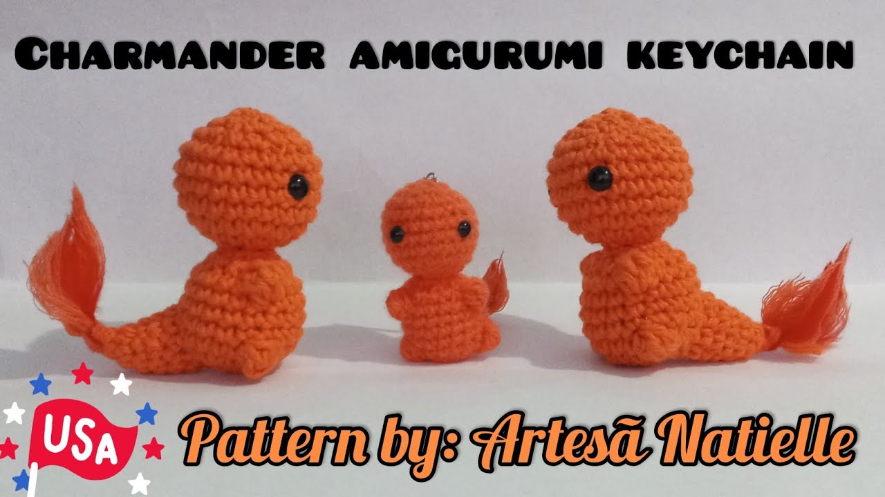 Amigurumi Mini Pokemon Crochet Pokemon Keychains Charmander