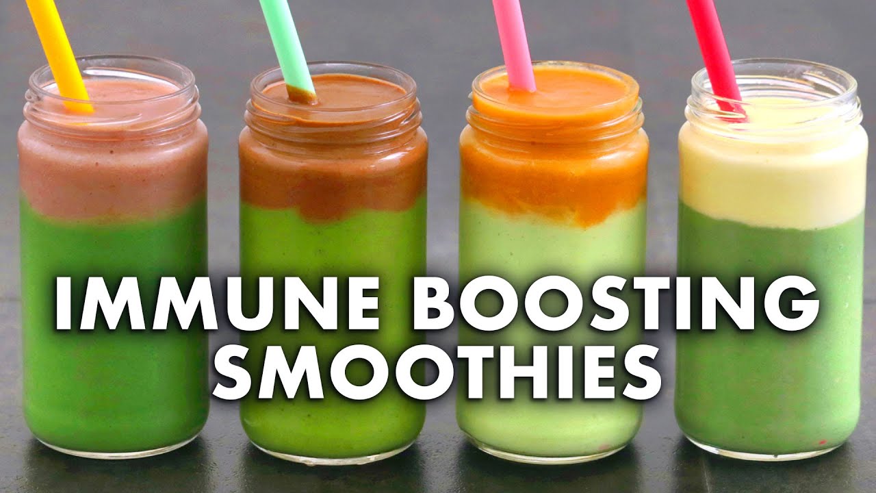 IMMUNE BOOSTING SMOOTHIES   4 Green Smoothie Recipes