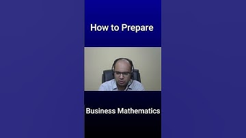How to Prepare Business Mathematics | Important Chapters Of CA Foundation Maths #shorts
