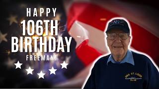 WWII IOWA crewmember FREEMAN JOHNSON turns 106 today!