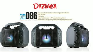 Speaker Bluetooth Portable Dazumba DW 086 Karaoke Free MIC with Radio FM