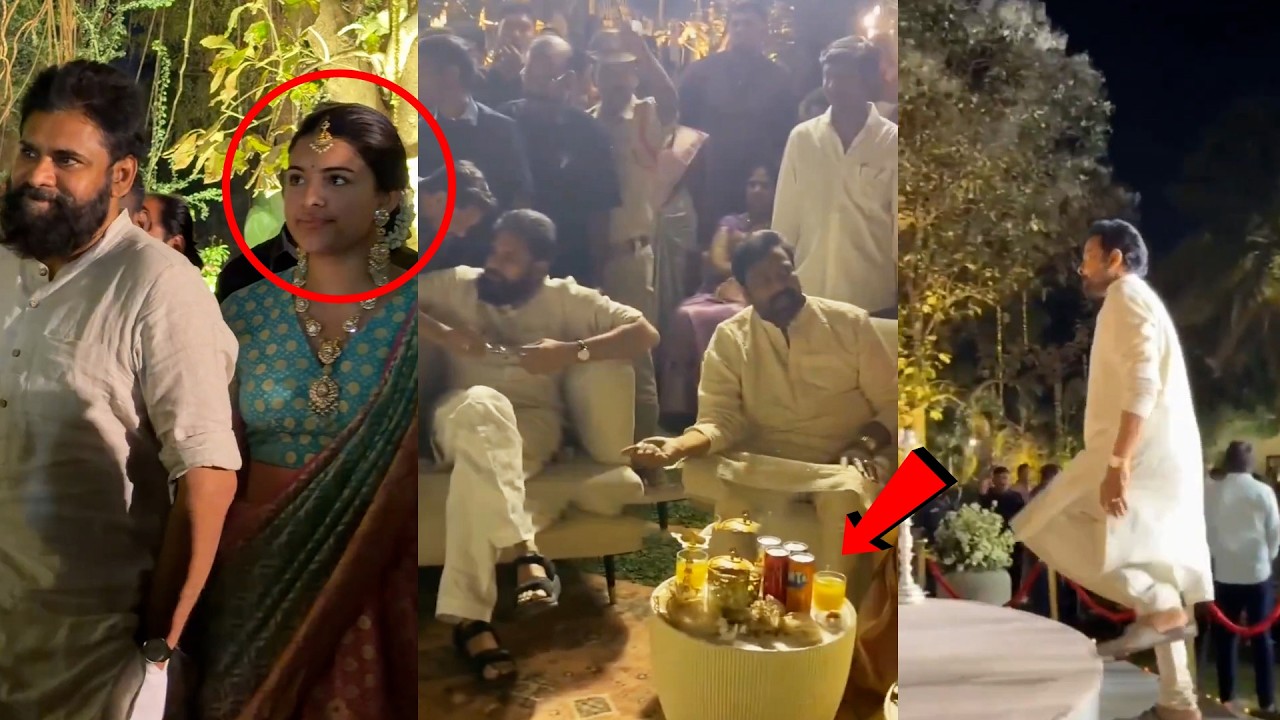 Chiranjeevi Reaction To Watching Pawan Kalyan Family @Allu Sirish Wedding | Allu Arjun, Chiranjeevi