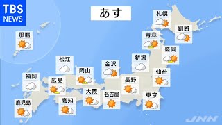 【12月10日 夕方 気象情報】明日の天気