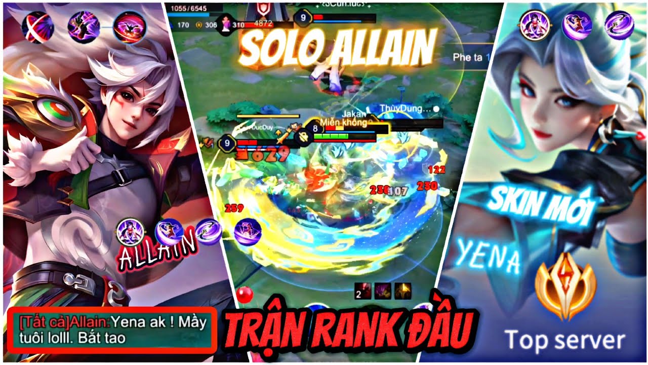 TOP.1 YENA | NGÀY LEO RANK ĐẦU CÙNG SKIN MỚI YENA ĐỐI ĐẦU VỚI ALLAIN