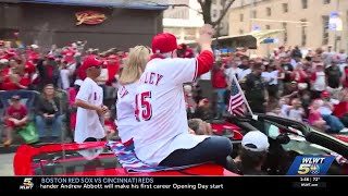 Relive some of the sights and sounds of the 2026 Reds Opening Day parade