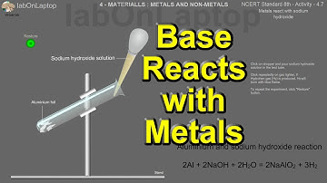 NCERT Class 8th - Activity 4.7 | Metal - Non-metal | Base Reacts with Metal | labOnLaptop