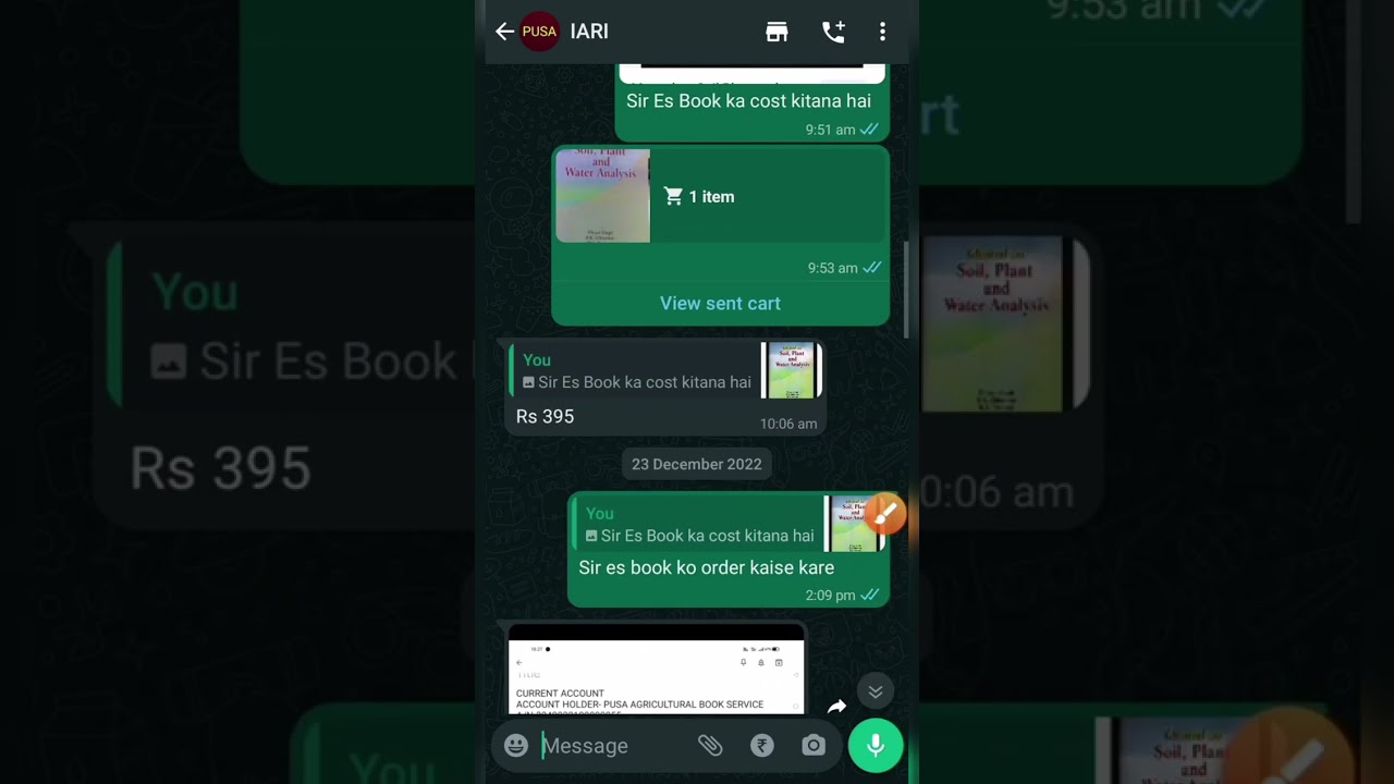 Order Agricultural Book With WhatsApp | Pusa Iari Shop