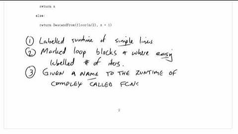 CPSC 320 Worked Example, Asymptotic Analysis: Analysis Setup