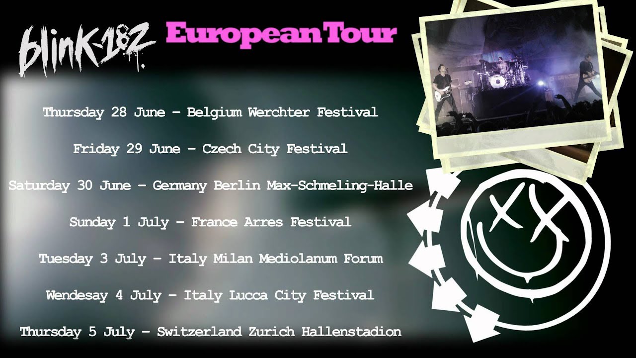 blink 182 european tour support act
