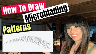 How to Draw Microblading Hair stokes  3 Patterns