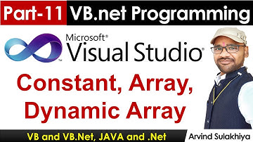 Part-11- Beginners Vb.net Tutorial in Hindi-  Constant and Arrays | Visual Studio By Arvind