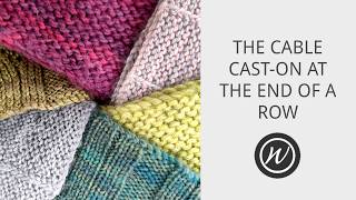 Cable Cast on at The End of Row