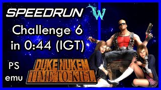 [WR] Duke Nukem: Time to Kill (PS emu) - Challenge 6 Speedrun (0:44 IGT)