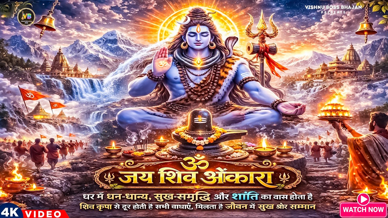 सोमवार स्पेशल: ओम जय शिव ओंकारा आरती | Om Jai Shiv Omkara Aarti | सोमवार शिव भजन | Lord Shiva Aarti