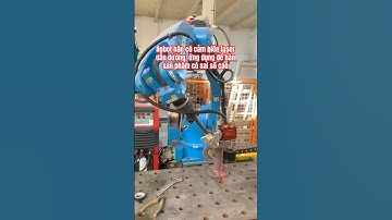 Robot hàn có cảm biến laser dẫn đường, ứng dụng để hàn sản phẩm có sai số cao.     #robot #robomig