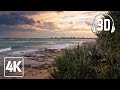 Walking Kings beach at sunset Sunshine Coast Queensland Australia | 4k | 3D Binaural Sounds