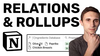 Notion Tutorial: Relations and Rollups in Notion for Beginners! (Easy Guide)