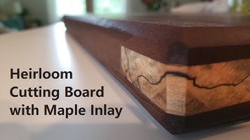 Walnut Cutting Board with Maple Inlay