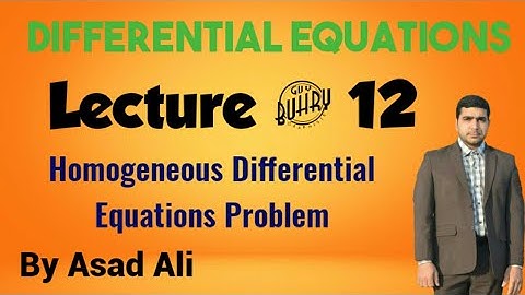 Homogeneous Differential Equations Problem 1