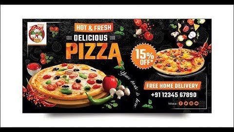 Pizza Offer Banner Design in Corel Draw