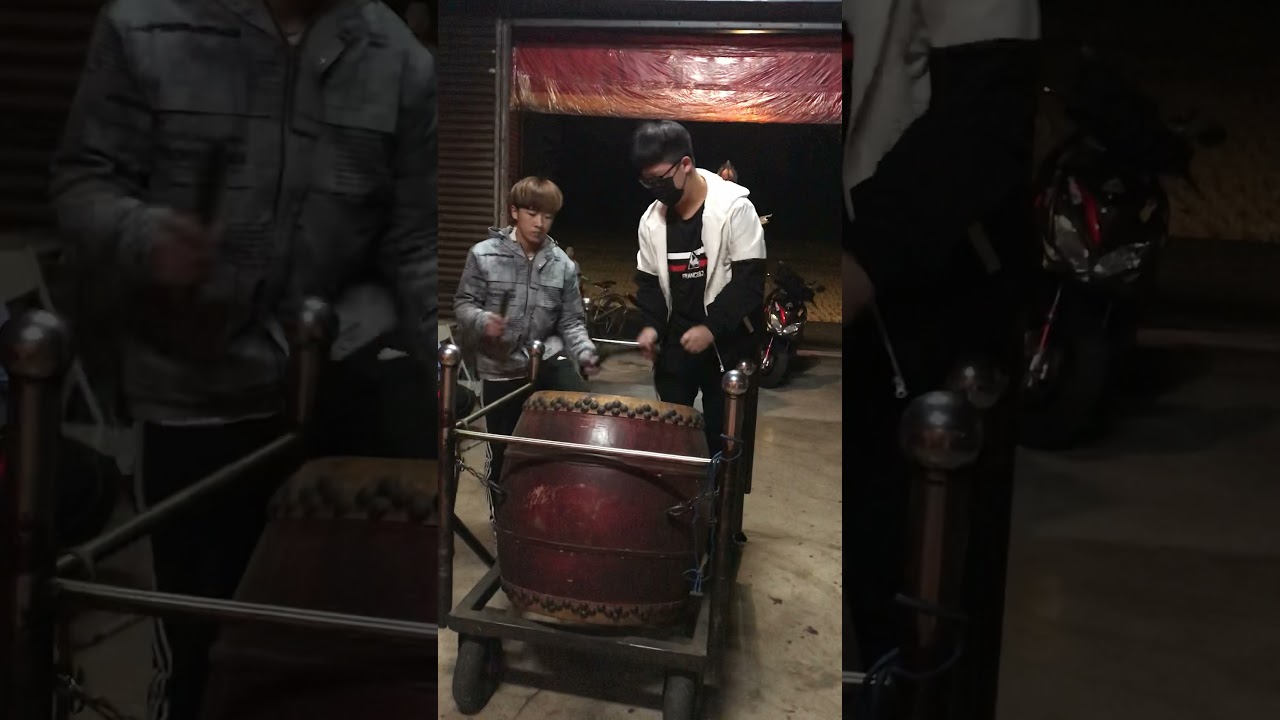 竹山紫玄宮大鼓陣。久違的練習