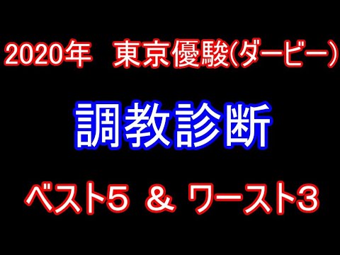 【調教診断】2020  東京優駿 (日本ダービー)