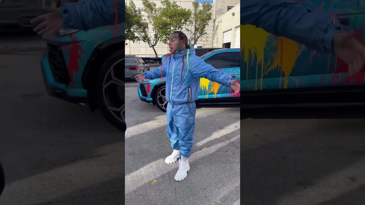 Watch 6ix9ine with his custom paint splatter Lamborghini Urus on YouTube Watch 6ix9ine with his custom paint splatter Lamborghini Urus on YouTube