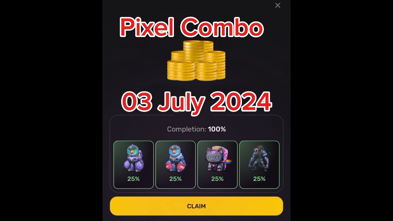 Pixelverse 3 July today Combo pixelverse combo 03/07/2024 complection 