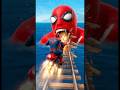 Spider-Man Flying Bike Saves Batman vs Iron Man &amp; Venom 😂🔥 #Shorts
