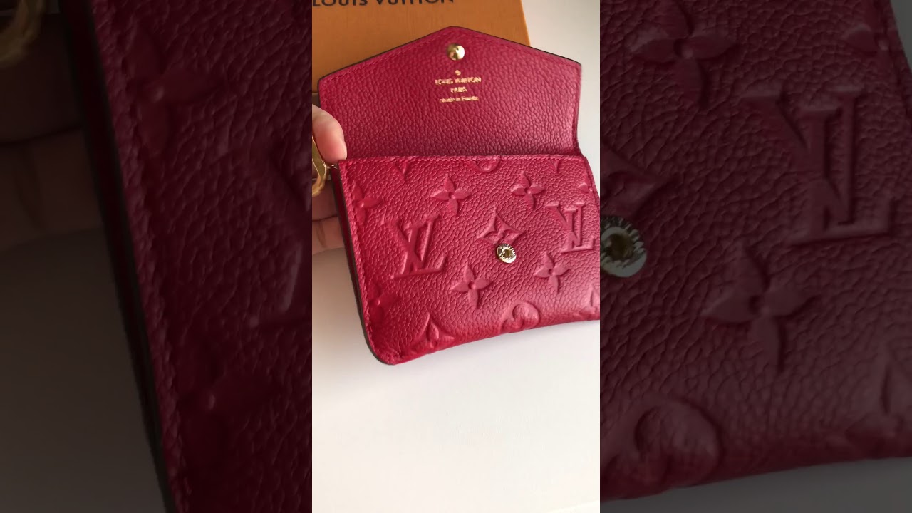 Louis Vuitton monogram empreinte key pouch Cherry - YouTube