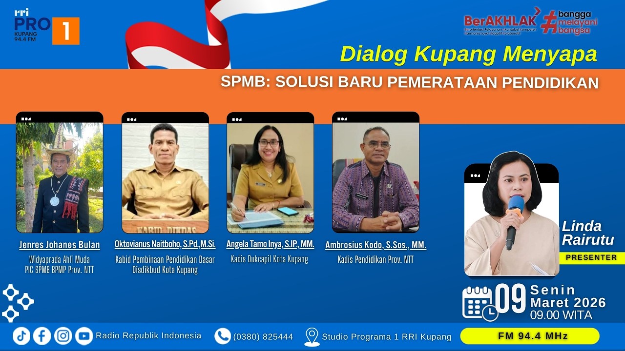 [LIVE] SPMB: SOLUSI BARU PEMERATAAN PENDIDIKAN | RRI KUPANG