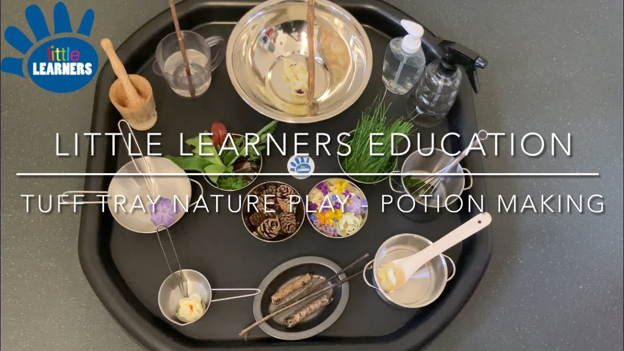 Tuff Spot / Tray Activity for Toddlers & Pre-Schoolers Part 1 of 8  -Exploratory Nature Play- Potions 