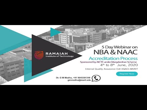 Day 1- Session 1 Five Day Workshop on NBA and NAAC Accreditation ...