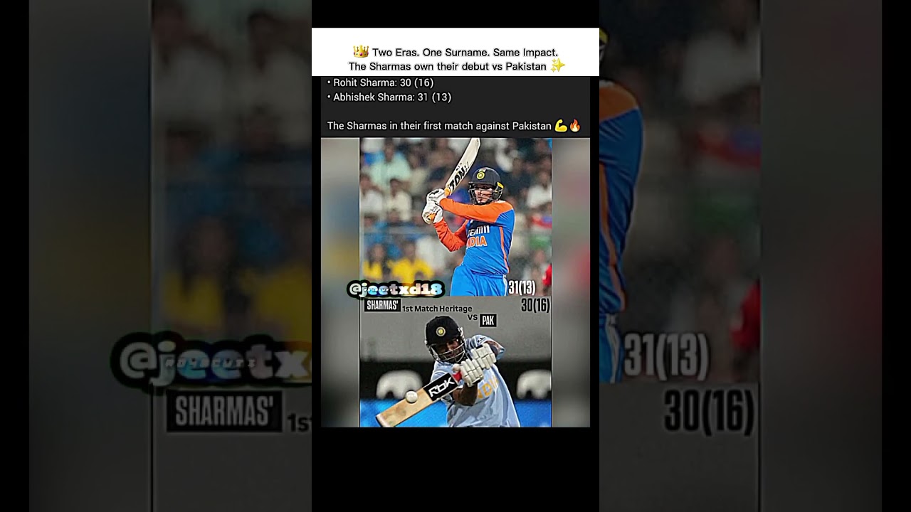 👑 Sharma Legacy: Pakistan Debut = Dominated 💥 