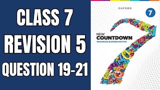 Class 7 Revision 5 Question 19-21|oxford new countdown enhanced blended edition book 7 #mathematics