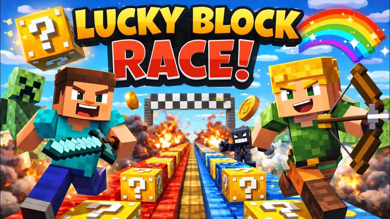 Lucky Block race in Minecraft| Ronak_Playz | Mega epic battle