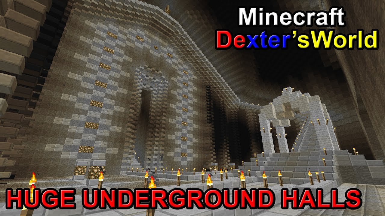 Minecraft Huge Underground Halls - YouTube