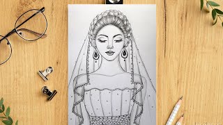 How to Draw a Traditional Bride - Pencil Sketch Tutorial